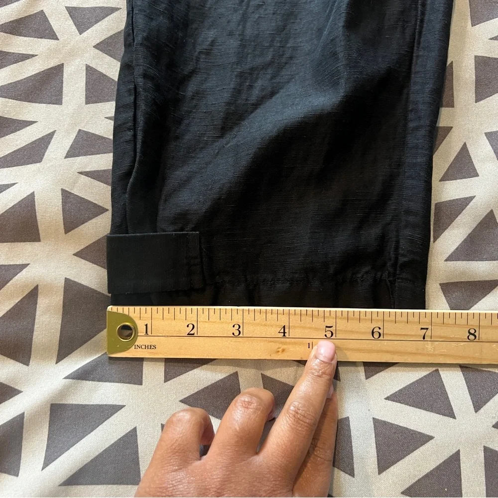 Aritzia Wilfred‎ Kafka Belted Linen Blend Pleated Cargo Pants Black Size 00